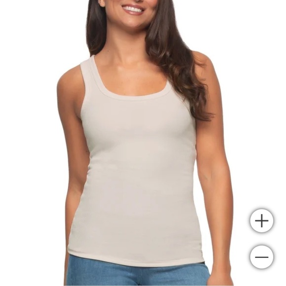 Open box Felina Women's Ribbed Tank, 3-pack green cream Mauve - Picture 4 of 7